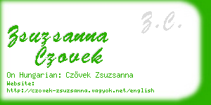 zsuzsanna czovek business card