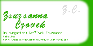 zsuzsanna czovek business card